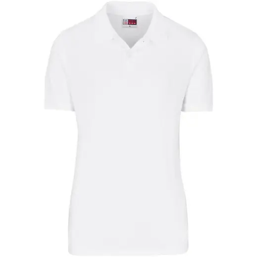 Mens Houston Stretch Golf Shirt White Front